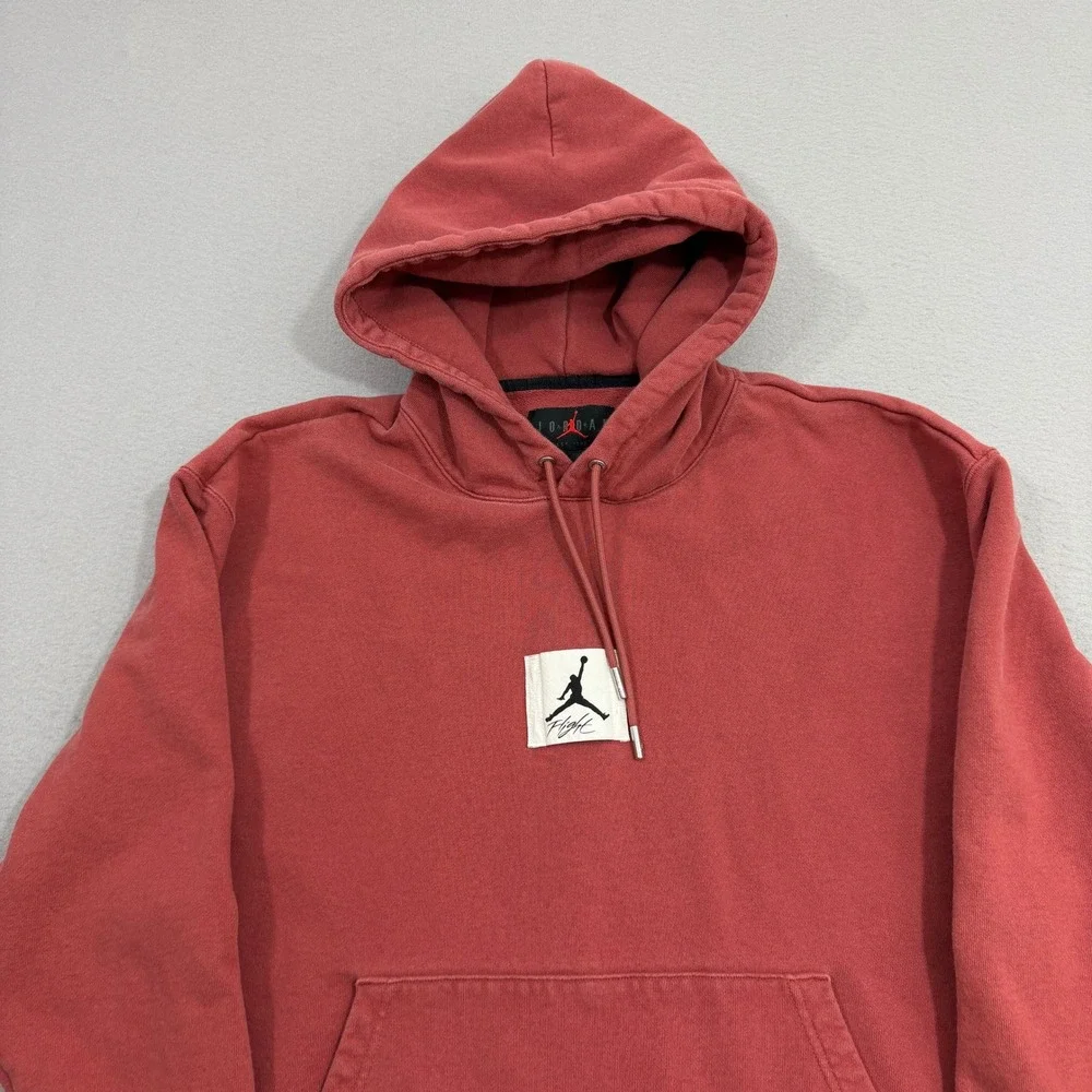 Nike Air Jordan Statement Fleece Hoodie Men's Medium Red Basketball DA9816-691